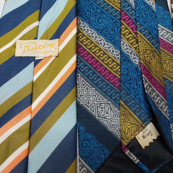 Men's Ties Lot of 6 Vintage Halston Puccini Wembley Regal Regalon Necktie Men - Picture 5 of 9